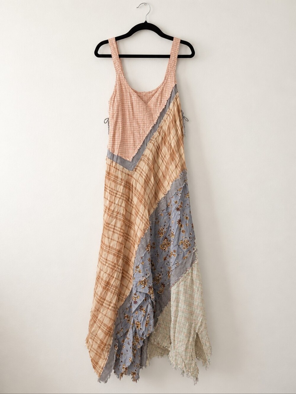 Free People Patchwork AAsymmetrical Midi Dress